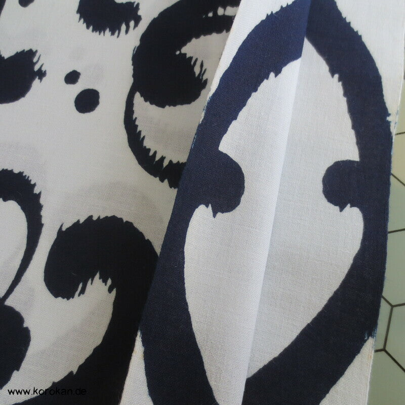 Wellenkreise Yukata japanischer Kimono Baumwoll Stoff