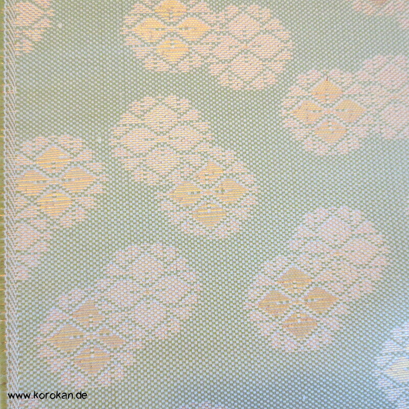 jade gold Kiku Diamant Seidenbrokat