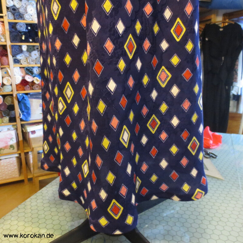 bunte Kimono Seide Bias Cut Rock