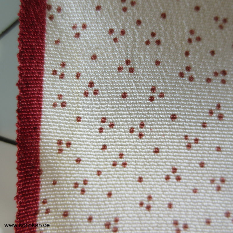 kleine Dreierpunkte, Fächer Kimono Seide