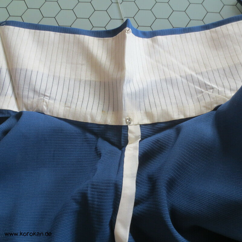 Nandina Gräser auf blau Hitoe Rho Seiden Kimono