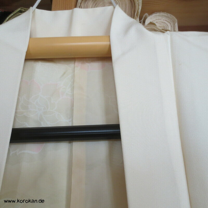 Urushi Chrysanthemen auf Wolke Seidenbrokat Haori Kimono Jacke