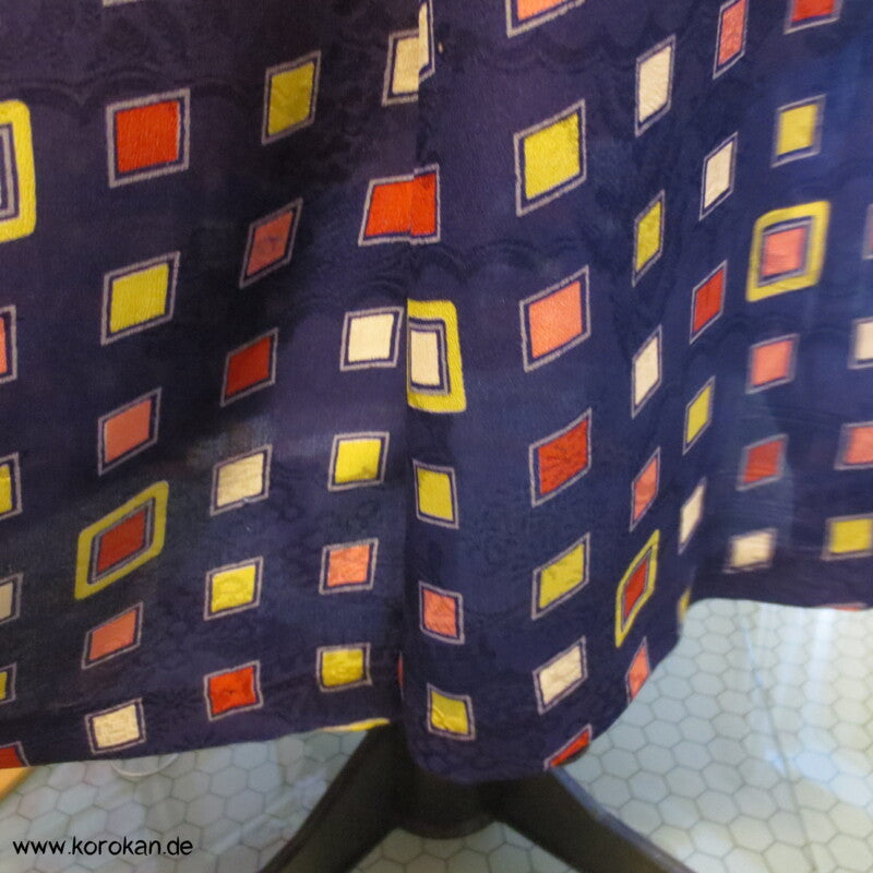 bunter Kimono Seide Rock mit tiefen Falten