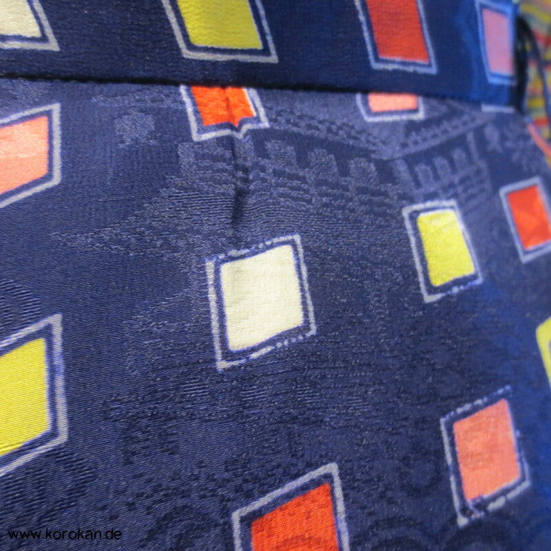 bunter Kimono Seide Rock mit tiefen Falten
