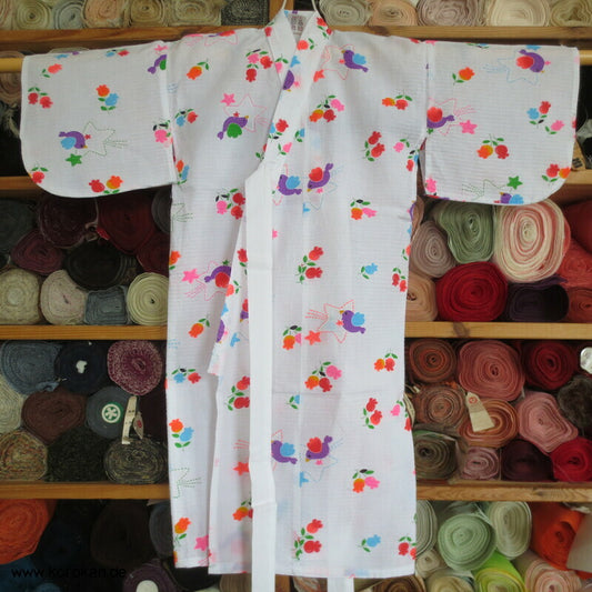 Seersucker Yukata für Babies, Kleinkinder, Vögelchen