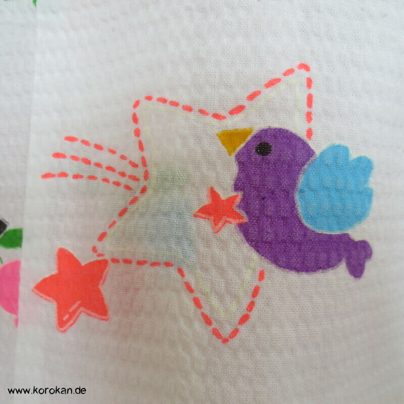 Seersucker Yukata für Babies, Kleinkinder, Vögelchen