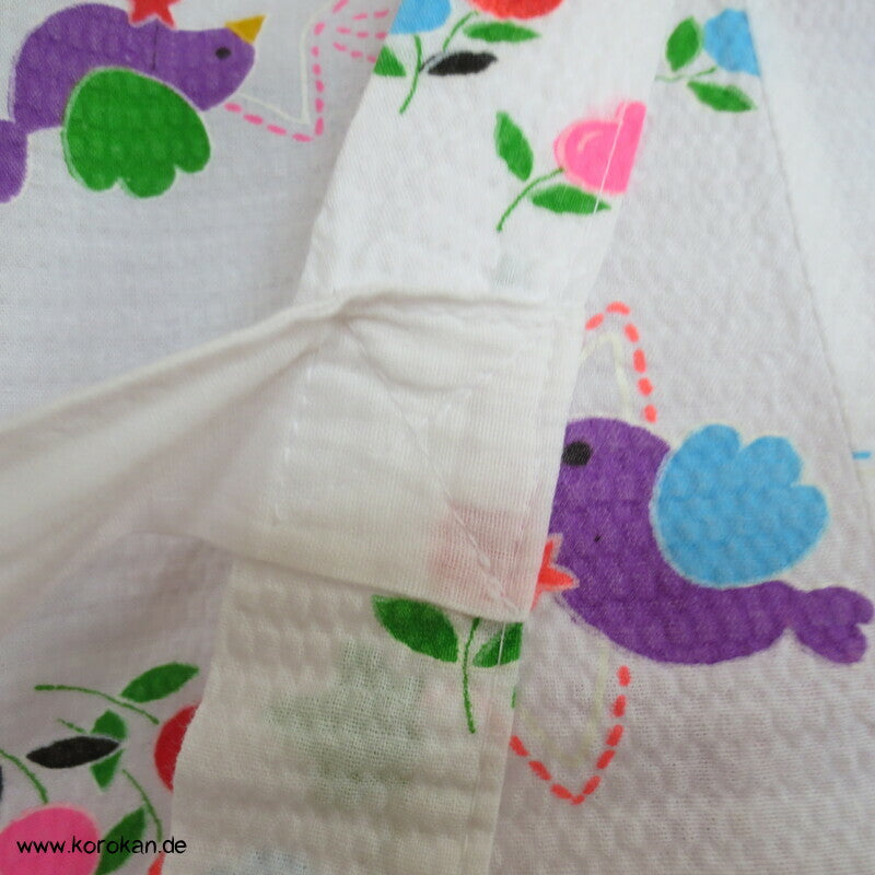 Seersucker Yukata für Babies, Kleinkinder, Vögelchen