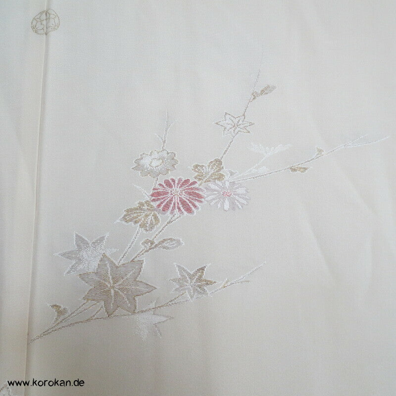 Urushi Chrysanthemen auf Wolke Seidenbrokat Haori Kimono Jacke