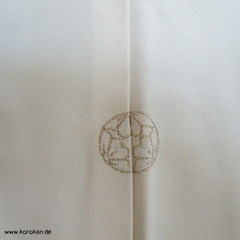Urushi Chrysanthemen auf Wolke Seidenbrokat Haori Kimono Jacke
