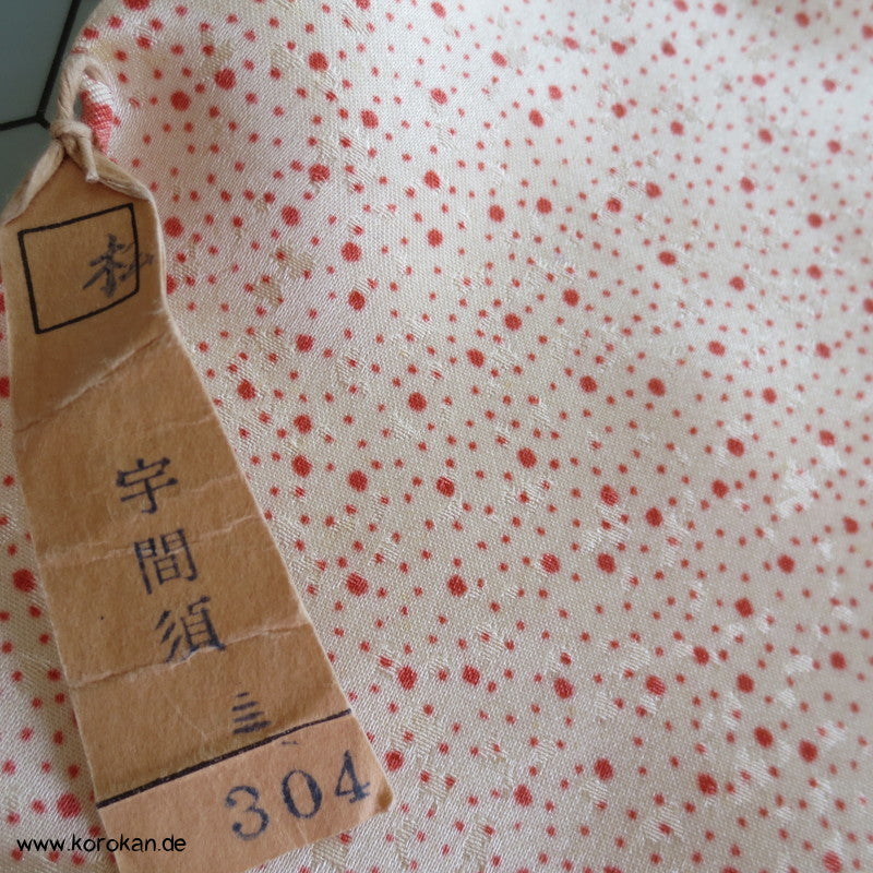 kleine Punkte, Ahornblätter Kimono Seidendamast