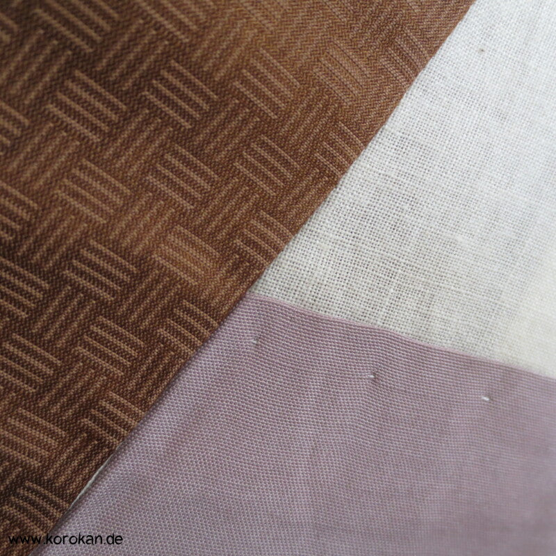 Japan Art Deco Blumenrondelle Meisen Kimono - mit gewebter Struktur