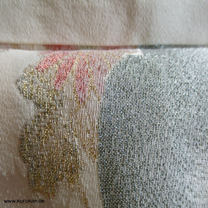 Urushi Chrysanthemen auf Wolke Seidenbrokat Haori Kimono Jacke