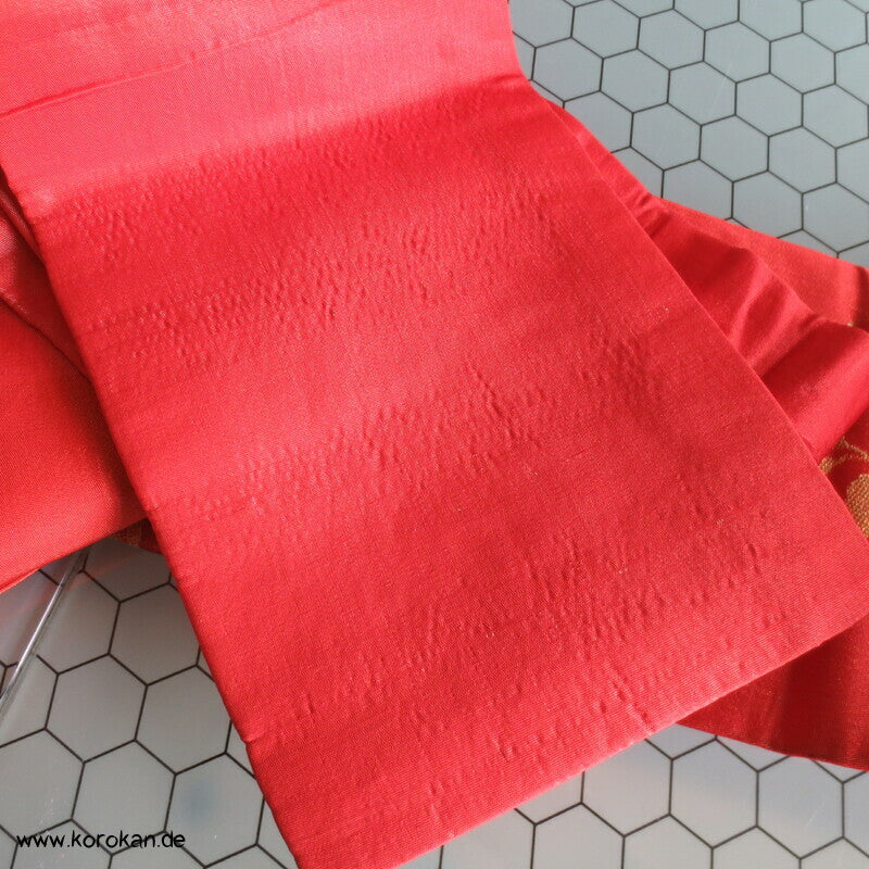 Nagoya Obi Kimonogürtel  Kringel und Tomoe Seiden Jacquard mit viel Gold