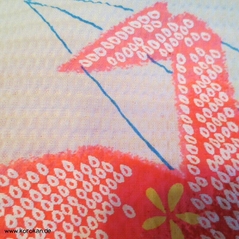 Seersucker Kinder Kimono Stoff, Origami Kraniche
