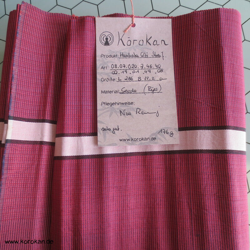 Han Haba Kimono Gürtel mauve Seidenrips