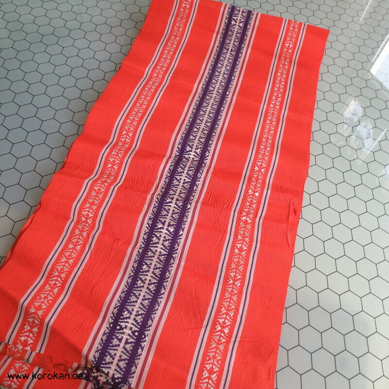 Han Haba Kimono Gürtel, Hakata Rips orange blau