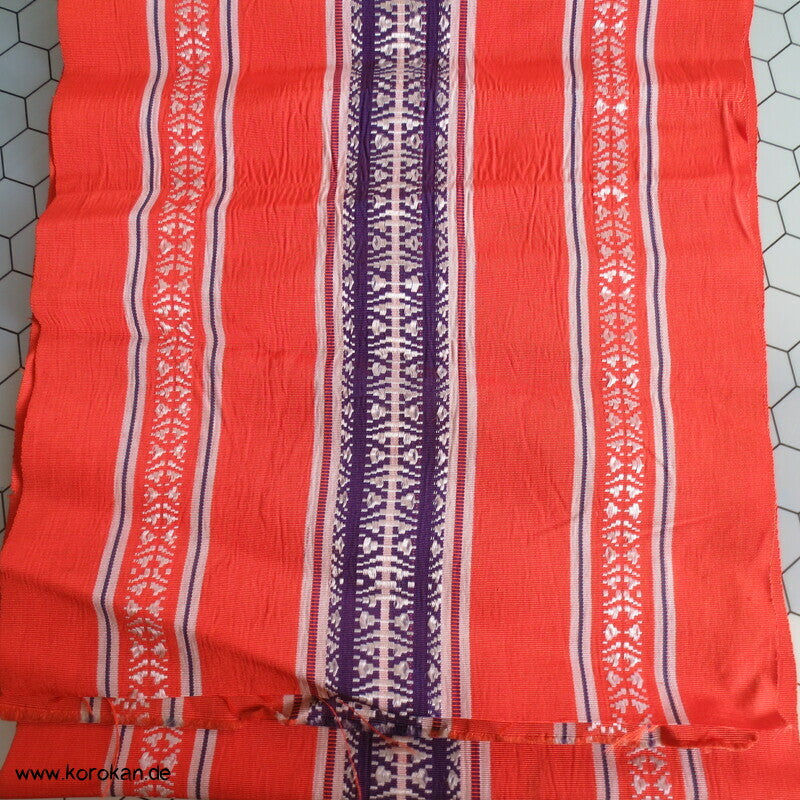 Han Haba Kimono Gürtel, Hakata Rips orange blau