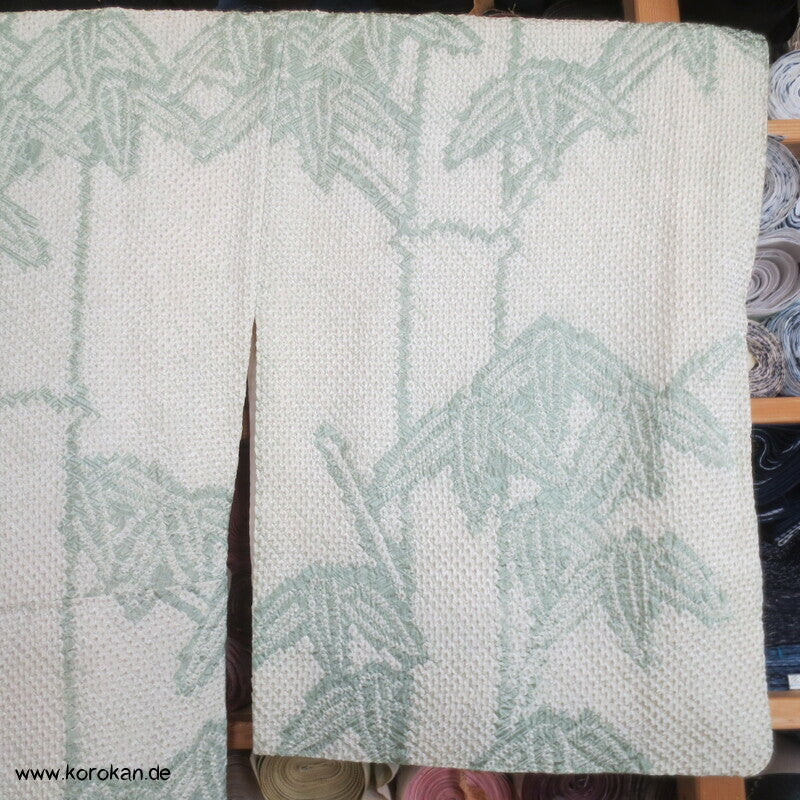 Full Shibori jade Bambus Homongi Seiden Kimono