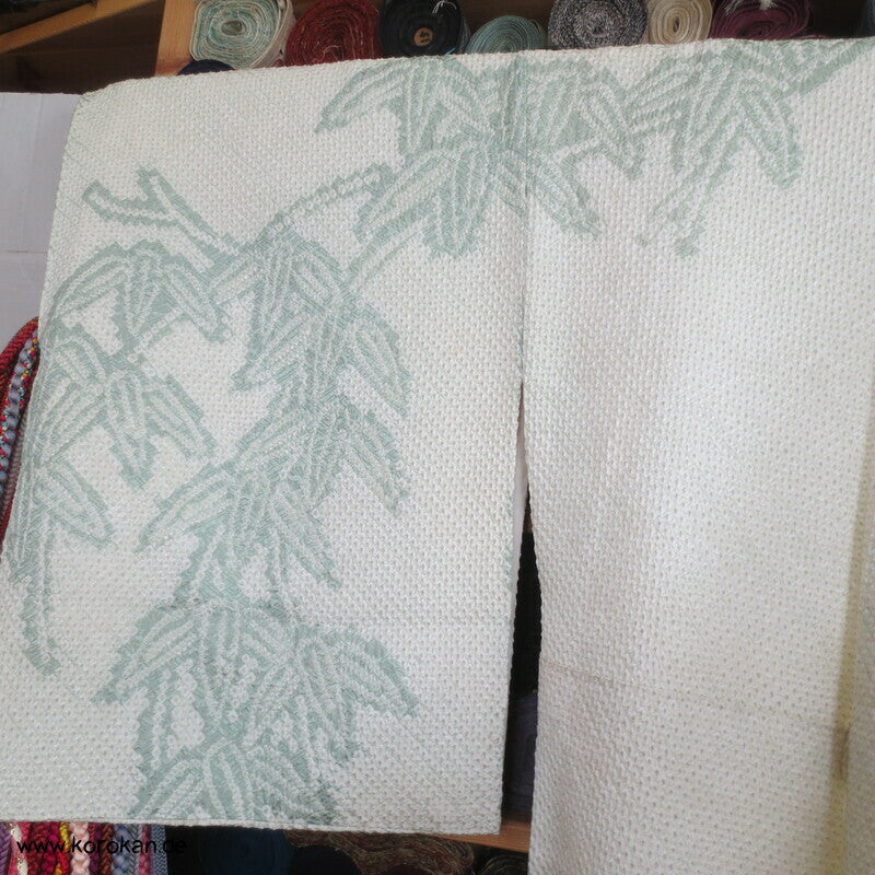 Full Shibori jade Bambus Homongi Seiden Kimono