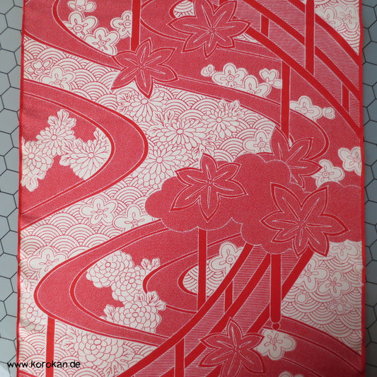 Seidenstoff für Komon Kimono, Brücke und Fluß