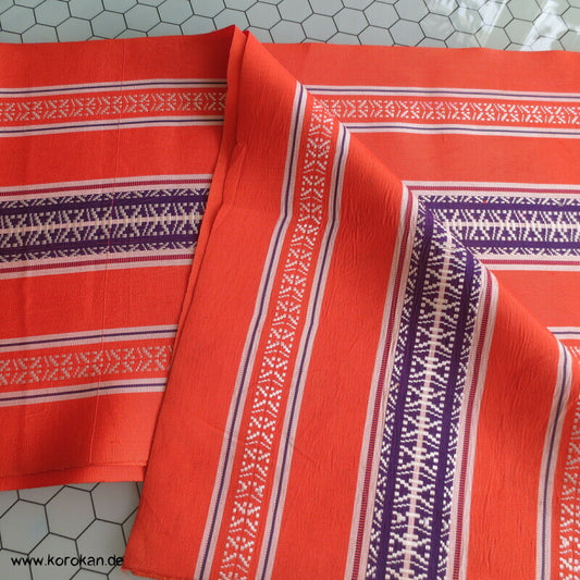 Han Haba Kimono Gürtel, Hakata Rips orange blau