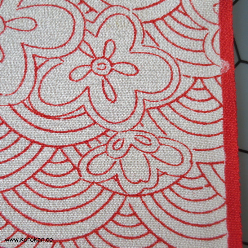 Seidenstoff für Komon Kimono, Brücke und Fluß