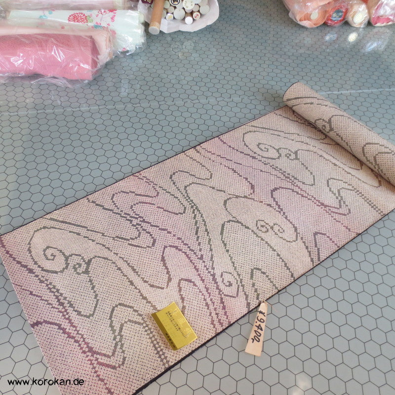 Kanoko Dot Wellen Wolle / Seide Kimono Stoff