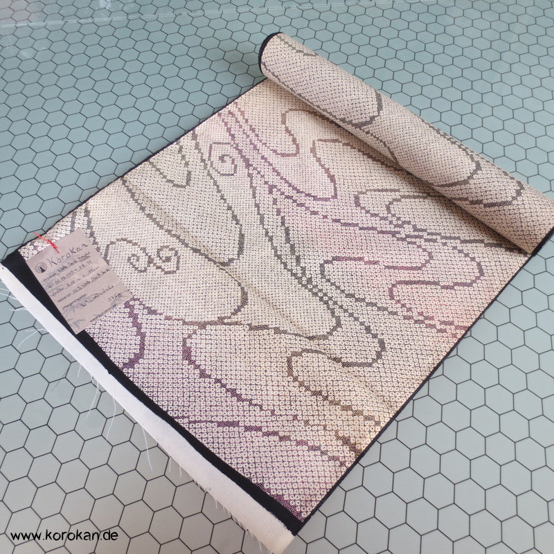 Kanoko Dot Wellen Wolle / Seide Kimono Stoff