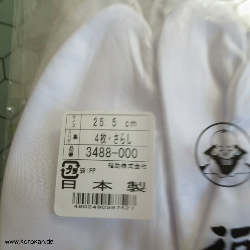 weiße Tabi Socken 4 Haken, neu
