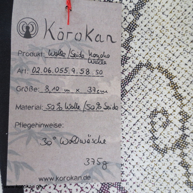 Kanoko Dot Wellen Wolle / Seide Kimono Stoff