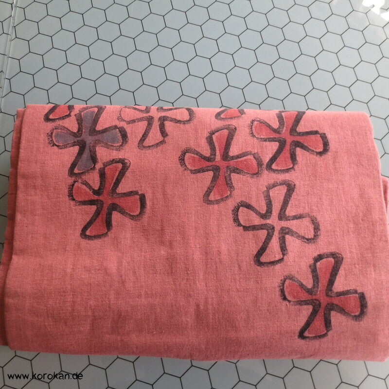 Blumenkreuze Kartoffeldruck Nagoya Obi