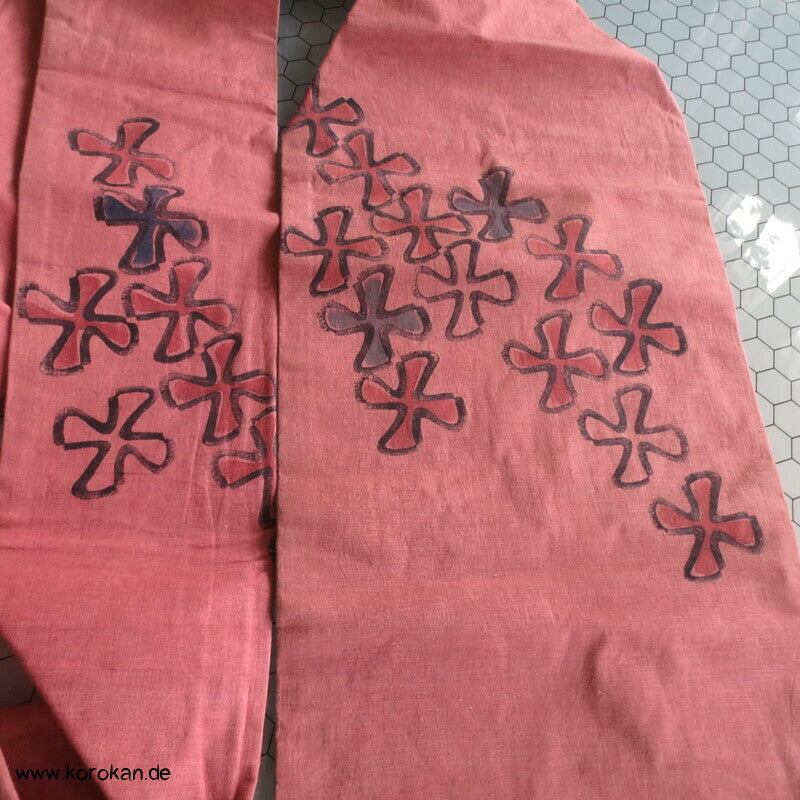 Blumenkreuze Kartoffeldruck Nagoya Obi