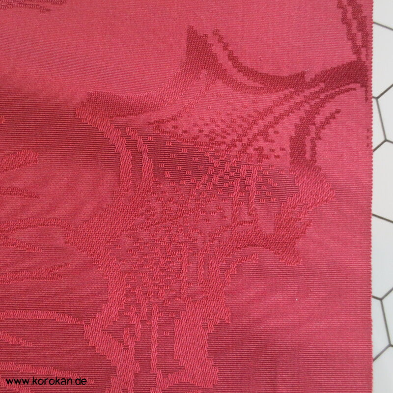 Disteln, uni weinrot Obi Seidenrips Jacquard