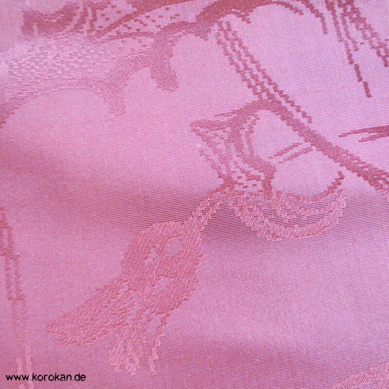 Disteln, uni weinrot Obi Seidenrips Jacquard