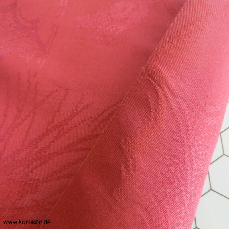 Disteln, uni weinrot Obi Seidenrips Jacquard