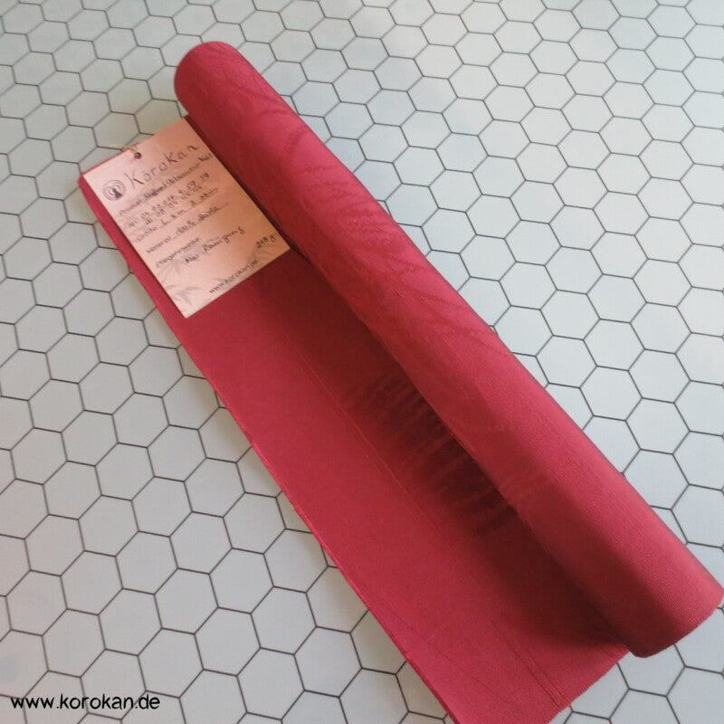 Disteln, uni weinrot Obi Seidenrips Jacquard