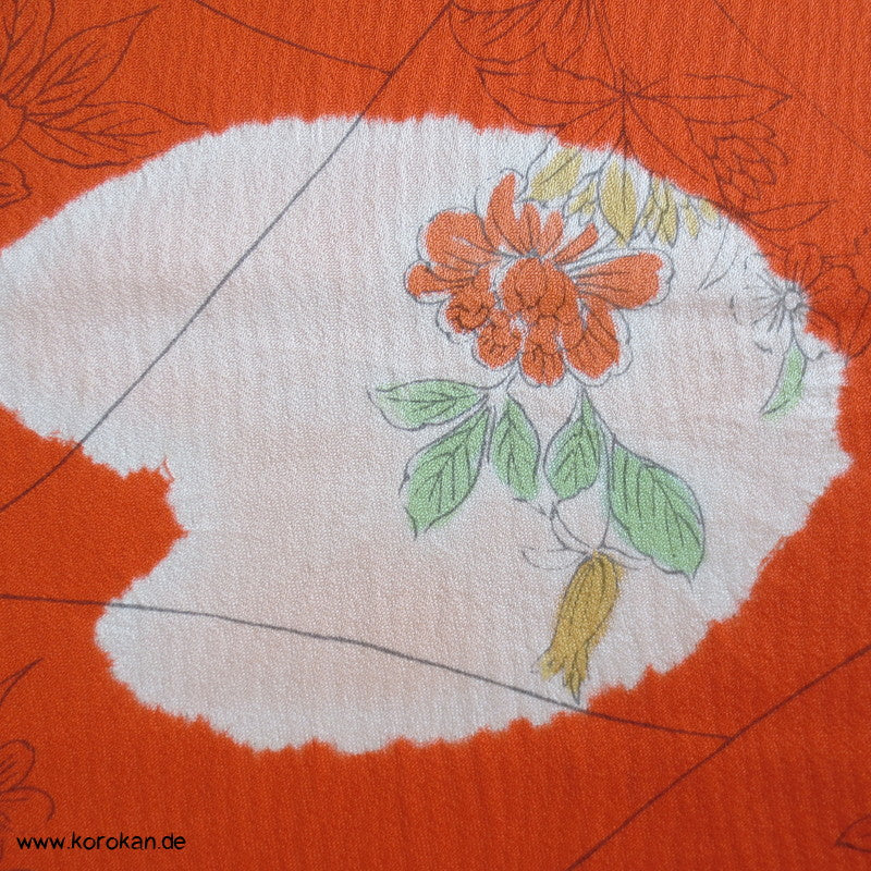 Shibori Palettenfenstern auf Wellendamast Kimono Seide