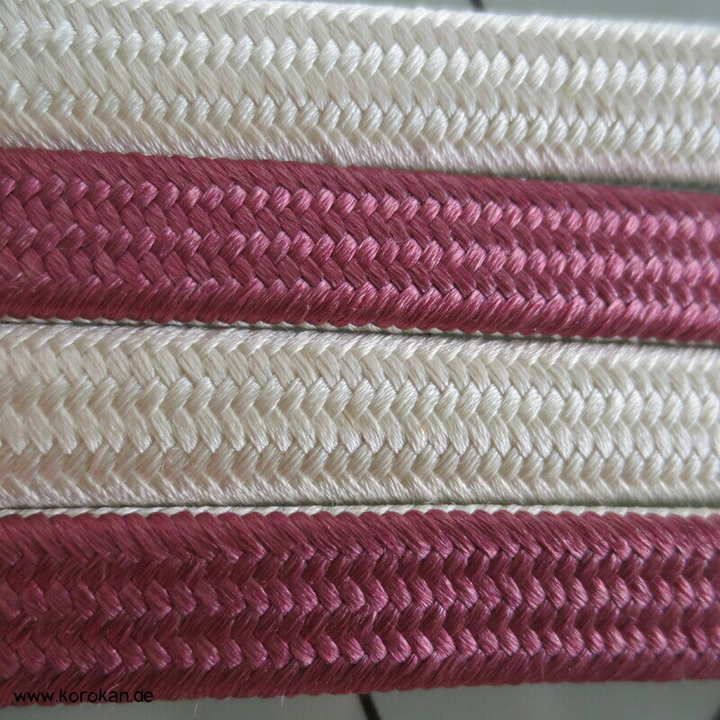 weiß - mauve Obijime, Seide
