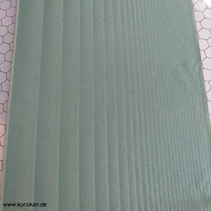 gold graugrüne Ombré Kettstreifen Kimono Stoffrest, Seidenbrokat