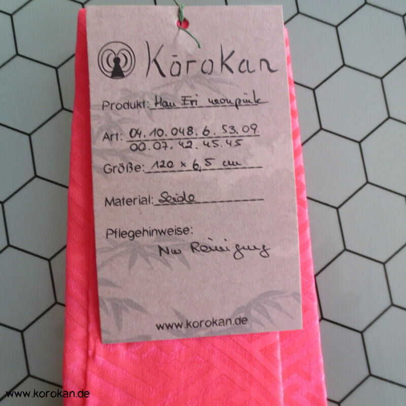 neon pink HanEri, gepolsterte Sayagata Seide