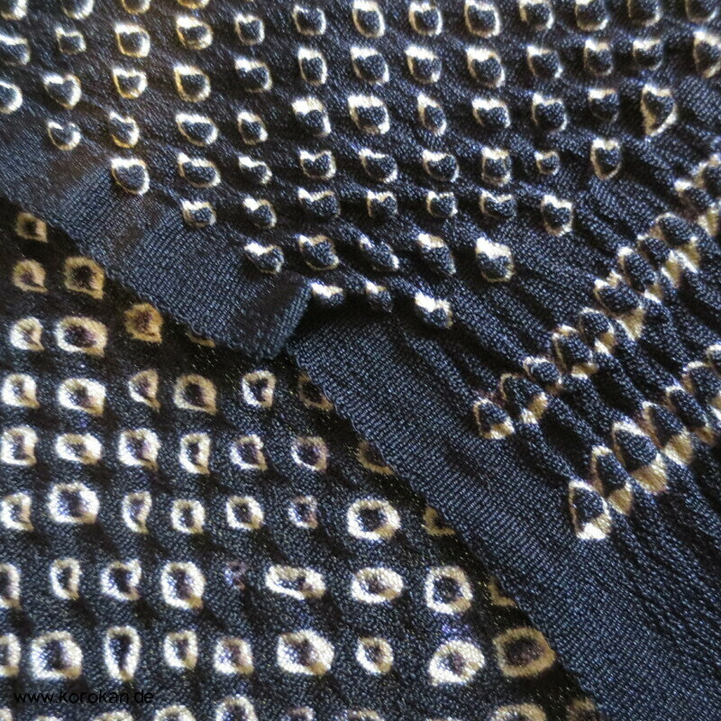 Full Shibori Heko Obi - Chirimen Seiden Crepe