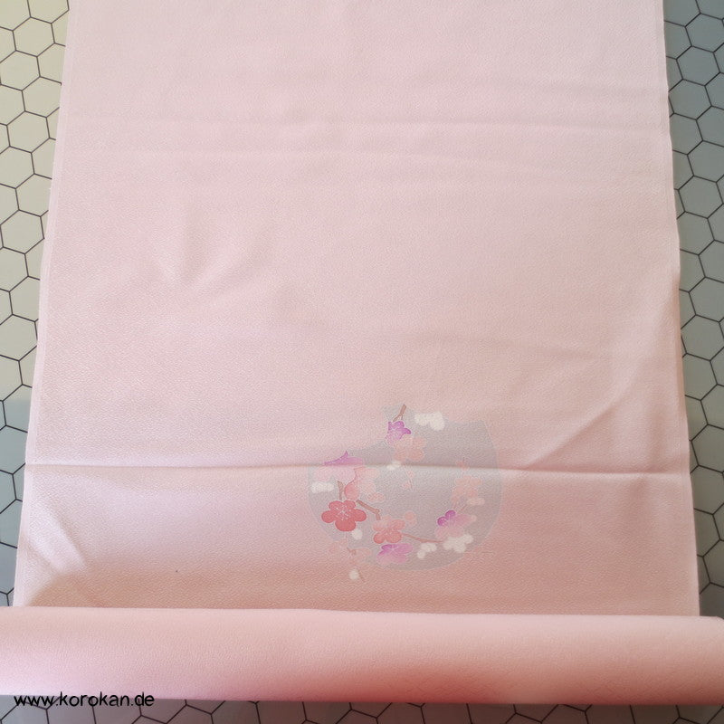 Pfingstrosenmuster rosa rot Tanmono, Yuzen Kimono Seidendamast Stoffrolle