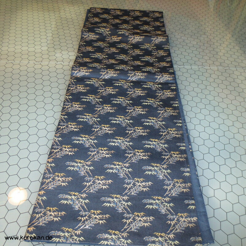 Mini Bambus Brokat marineblau Fukuro Obi