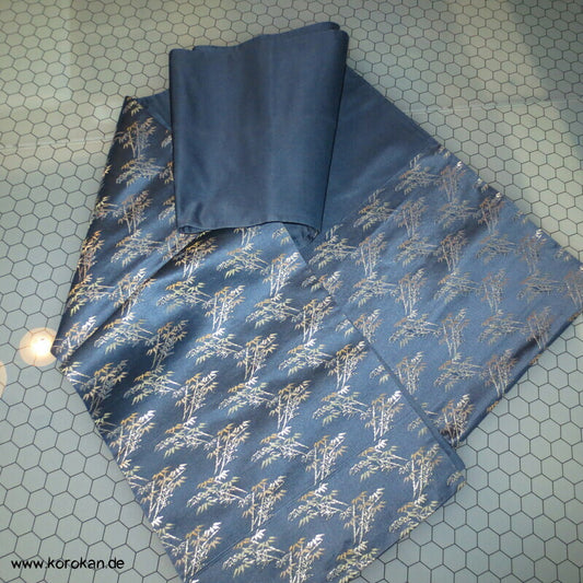 Mini Bambus Brokat marineblau Fukuro Obi