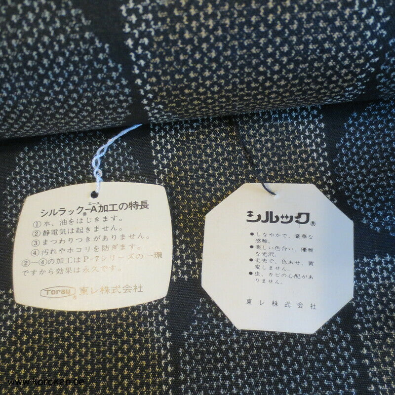 Stoffrolle Ichimatsu Kreise Kasuri Tsumugi Kimono Seide Tanmono