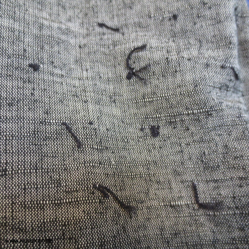 hellgraue Fushi Tsumugi Seiden Haori Jacke, Fuji San
