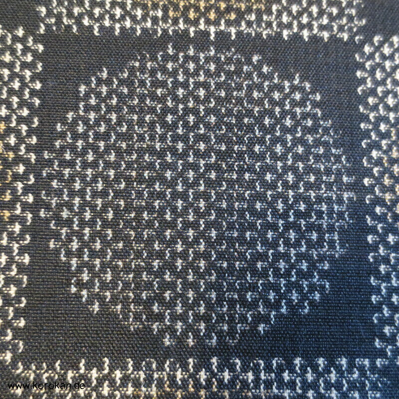 Stoffrolle Ichimatsu Kreise Kasuri Tsumugi Kimono Seide Tanmono