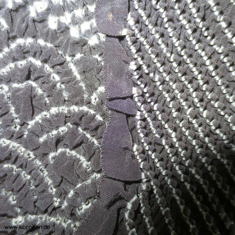 japanische Muster Shibori Heko Obi - Chirimen Crepe