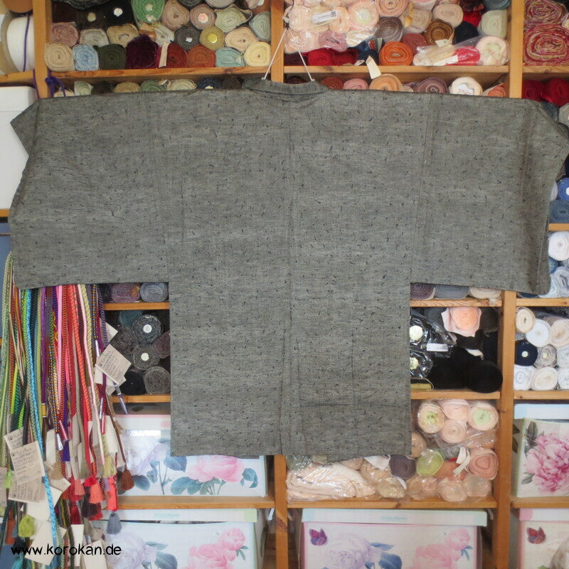hellgraue Fushi Tsumugi Seiden Haori Jacke, Fuji San