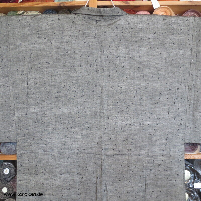 hellgraue Fushi Tsumugi Seiden Haori Jacke, Fuji San
